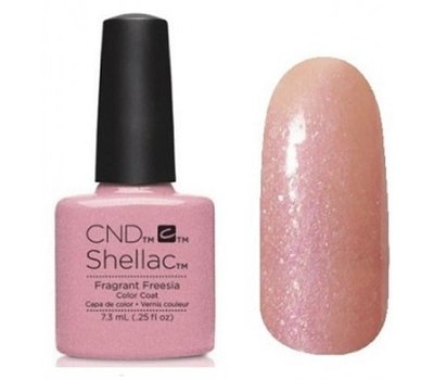 90792 Fragrant Freesia Гель-лак Creative Shellac Холодный розовый с мелкой голографической слюдо