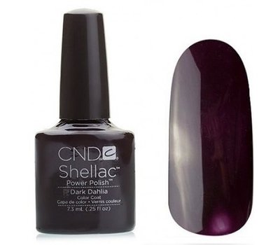 09956 Dark Dahlia Гель-лак Creative Shellac Темный баклажан коллекция Forbidden